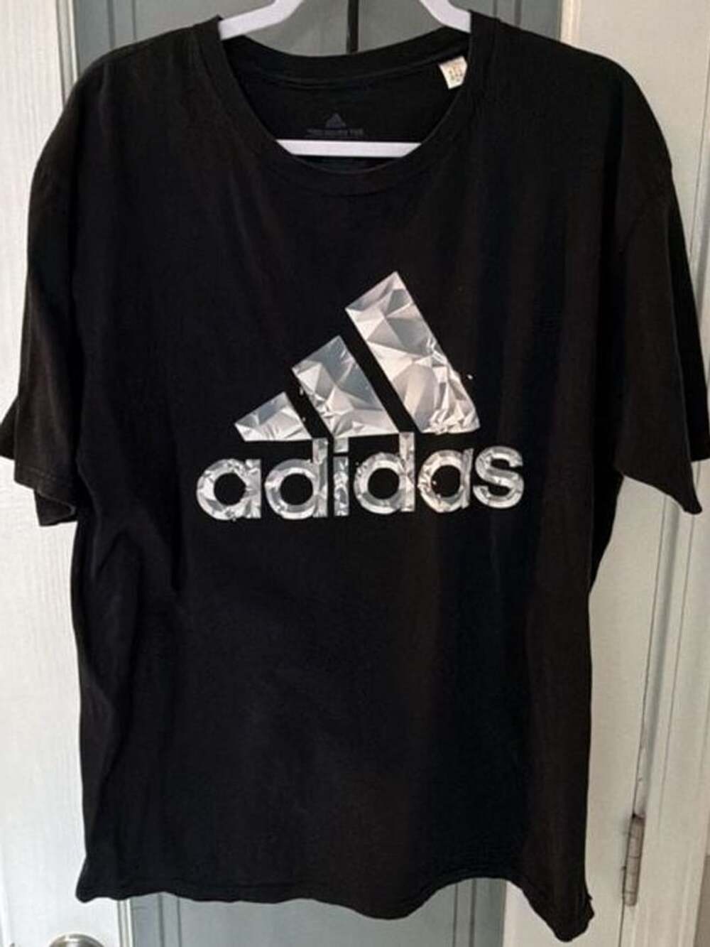 Adidas The Go-To Tee Men's Black Camo Fill Logo Short Sleeve T-Shirt XL